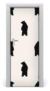 Samolepiace fototapety na dvere medvieďatá 85x205 cm