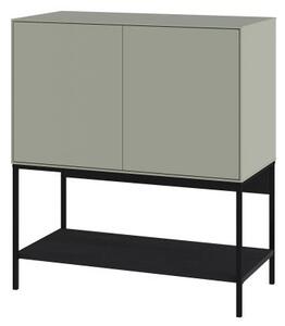 Komoda Houseland Amira 80 cm sivo-zelená