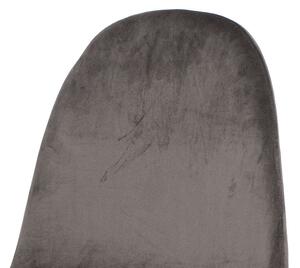 Jedálenská stolička, sivá(tmavá) látka zamat, kov buk