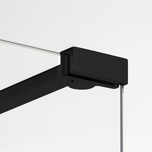 New Trendy New Modus Black stena sprchového kúta walk -in 80 cm čierna polomatný/sklo priehľadné EXK-0078