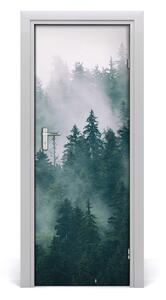 Fototapeta na dvere hmla nad lesom 75x205 cm
