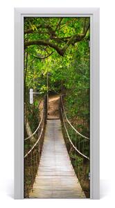 Fototapeta na dvere visiaci most v lese 85x205 cm