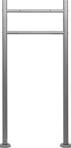 STILISTA stojan na poštovú schránku, 120 cm, strieborný