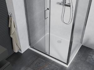 Mexen APIA, sprchový kút s posuvnými dverami 120 (dvere) x 90 (stena) cm, 5mm číre sklo, chrómový profil + slim sprchová vanička 5cm, 840-120-090-01-00-4010