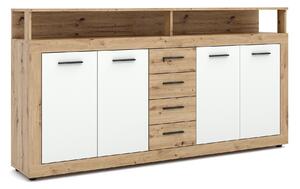 Vivaldi Komoda Luna 190 cm dub Artisan/biela