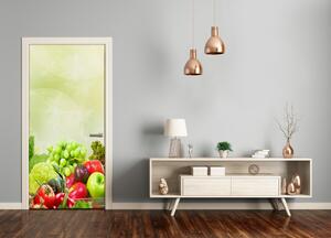 Samolepiace fototapety na dvere zelenina a ovocie 75x205 cm