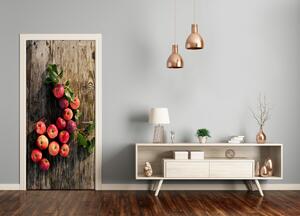 Fototapeta na dvere samolepiace jablká na stole 75x205 cm