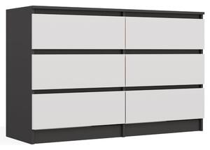TP Living Komoda Malwa M6 120 cm antracit/biela