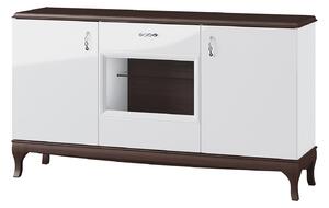 Szynaka Komoda Massimo 48 165 cm biela/kávová