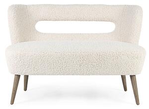 MUZZA Dvojmiestna pohovka cortina biela 115 x 68 x 78