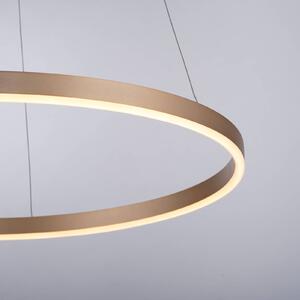 Závesné svietidlo Ritus LED, Ø 58,5 cm, matná mosadz
