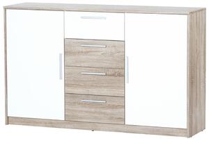 Szynaka Komoda Milo 05 145 cm dub sonoma/biela