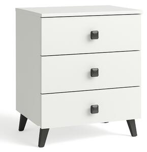 Ak furniture Komoda MOBI K-03 biela/čierna