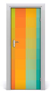 Samolepiace fototapety na dvere farebné štvorce 85x205 cm