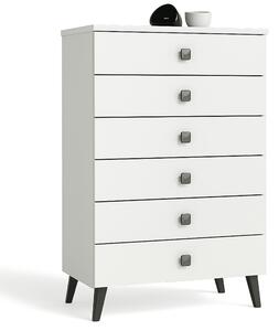 Ak furniture Komoda MOBI K-06 biela/čierna