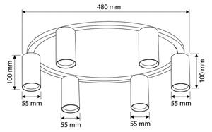 Brilagi - LED RGBW stmievateľné stropné svietidlo SELE 6xGU10/6,5W/230V čierne