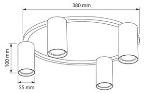 Brilagi - LED RGBW stmievateľné stropné svietidlo SELE 4xGU10/6,5W/230V biele
