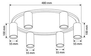 Brilagi - LED RGBW stmievateľné stropné svietidlo SELE 6xGU10/6,5W/230V béžové