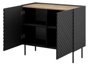 HALMAR Komoda Onda 2D čierna/dub artisan