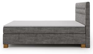 Posteľ s matracom a topperom VINTAGE NEW sivá, 140x200 cm