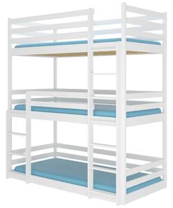 Poschodová posteľ TEDRO | 90 x 200 cm Farba: Biela