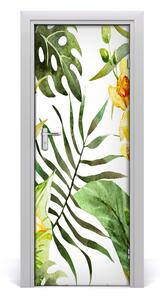 Fototapeta samolepiace tropické kvety 95x205 cm