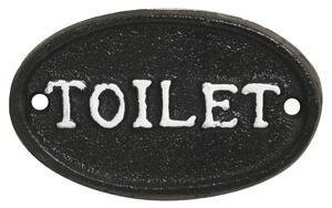 Kovový štítok na WC Antique Black