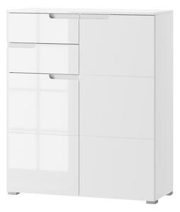 Szynaka Komoda Selene 7 100 cm biela lesklá/matná