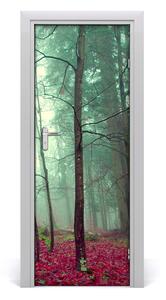Fototapeta na dvere les jeseň 95x205 cm