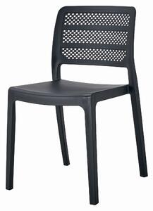 Čierna plastová stolička PAGI