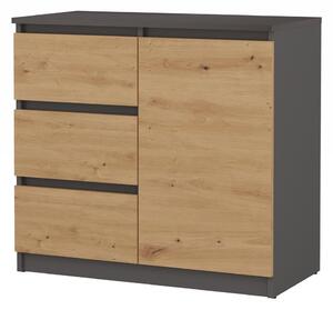 TP Living Komoda so zásuvkami 80 cm dub artisan/antracit