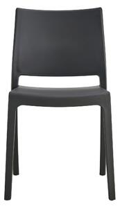 Čierna plastová stolička KLEM