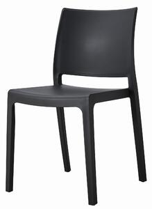 Čierna plastová stolička KLEM