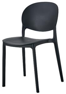 Čierna plastová stolička RAWA