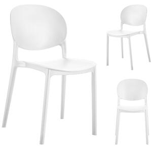 Biela plastová stolička RAWA