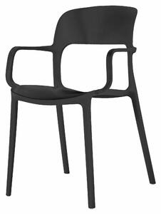 Čierna plastová stolička SAHA