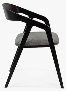 FRAMER - čierna jedálenská stolička z dreva