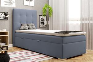 Kvalitná boxspring posteľ Dogo 90x200cm, modrá Solo