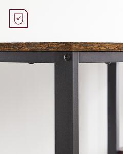 Písací stôl s policami, vintage, čierny, hnedý 120x60x75 cm