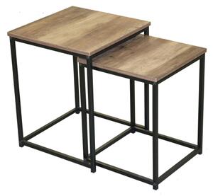 DOCHTMANN Skladací stôl Joya 2ks, stohovateľný, štvorcový 40x40x50cm