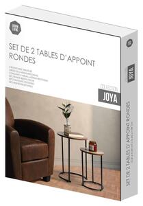 Odkladací stôl Joya 2ks, stohovateľný, okrúhly 40x49cm