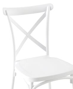 KONDELA Stohovateľná stolička, biela, SAVITA