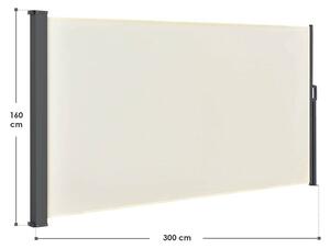 Bočná markíza Dubaj 300 x 160 cm - béžová