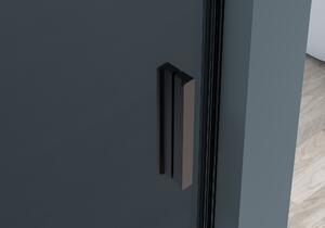 CERANO - Sprchové posuvné dvere Santoro L/P - čierna matná, grafitové sklo - 110x195 cm