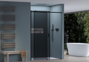 Cerano Santoro, sprchové posuvné dvere 130x195 cm, 6mm šedé sklo, čierny profil, CER-CER-424957
