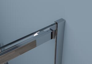 Cerano Santoro, sprchovací kút s posuvnými dverami 130(dvere) x 70(stena) x 195 cm, 6mm číre sklo, chrómový profil, CER-CER-425431