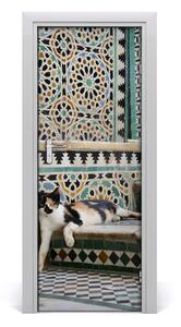 Samolepiace fototapety na dvere Mačka v Maroku 75x205 cm