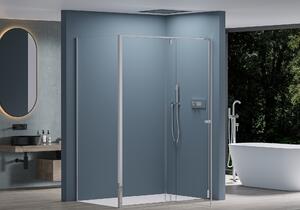 Cerano Santini, sprchovací kút s krídlovými dverami 140(dvere) x 80(stena) x 195 cm, 6mm číre sklo, chrómový profil, CER-CER-426244