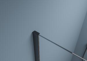 CERANO - Sprchovací kút Ferri L/P - čierna matná, transparentné sklo - 80x80 cm - krídlový
