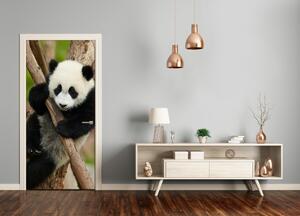 Samolepiace fototapety na dvere Panda na strome 85x205 cm